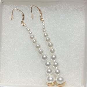 Long Pearl Drop Earrings